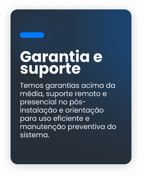 Garantia e suporte